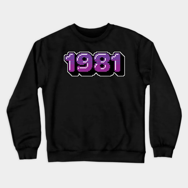 1981 Crewneck Sweatshirt by wobblyfrogs